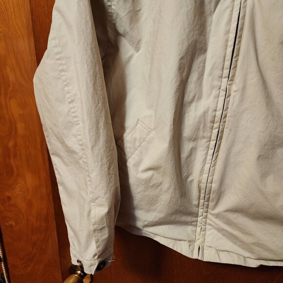 Women's Medium Lands' End Cream Zip Up Soft-Shell Windbreaker Jacket - Picture 6 of 8
